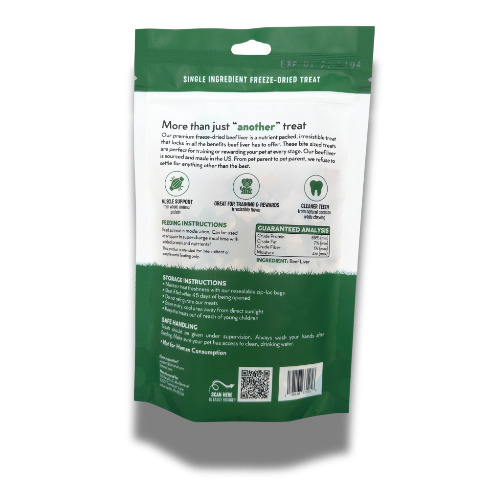 Freeze Dried Beef Liver Pet Treats
